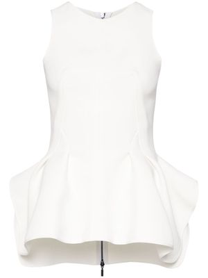 Maticevski panelled peplum tank top - White