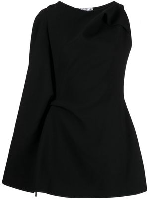 Maticevski Prefix cape-sleeve asymmetric minidress - Black