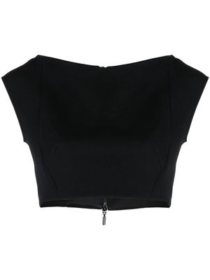 Maticevski sleeveless silk-blend crop top - Black