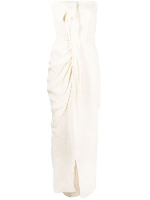 Maticevski strapless draped floor-length dress - Neutrals