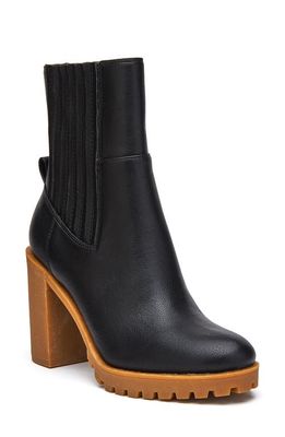 Matisse Dean Block Heel Chelsea Boot in Black