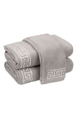 Matouk Adelphi Cotton Hand Towel in Sterling