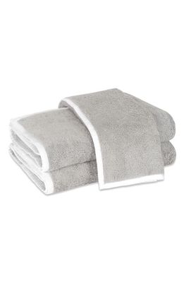 Matouk Enzo Guest Bath Towel in Pearl/White