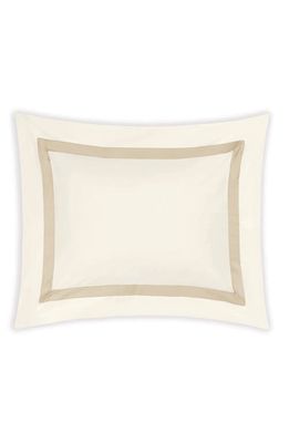Matouk Lowell 600 Thread Count Sham in Ivory/Champagne