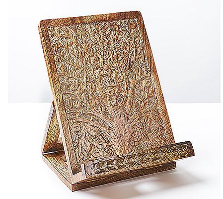 Matr Boomie Wood Tree of Life Book Holder Table t Stand