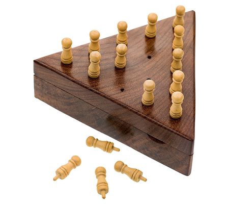 Matr Boomie Wood Triangle Peg Board Game
