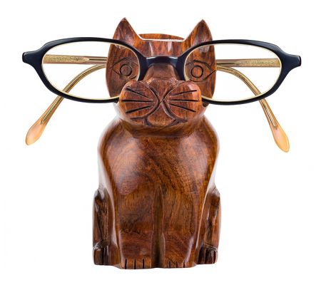 Matr Boomie Wooden Cat Eyeglass Holder Stand
