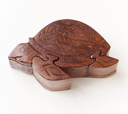 Matr Boomie Wooden Sea Turtle Puzzle Box