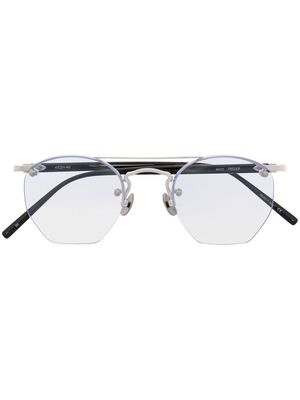 Matsuda rimless geometric-frame eyeglasses - Silver
