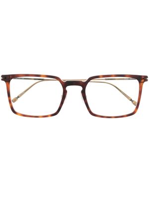 Matsuda square-frame glasses - Brown