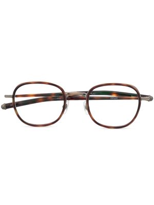 Matsuda tortoiseshell-effect round glasses - Brown