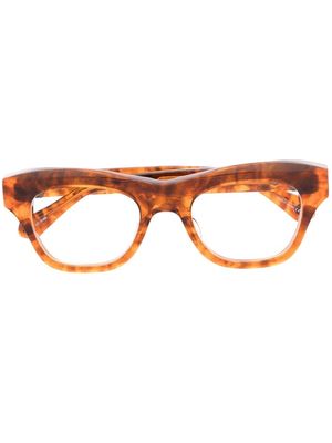 Matsuda wayfarer-frame optical glasses - Brown
