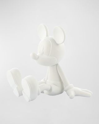 Matte White Sitting Mickey Small Figurine by Marcel Wanders