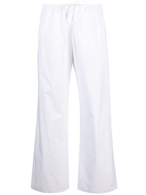 Matteau drawstring-waist straight-leg trousers - White