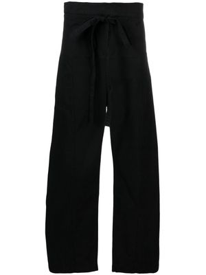Matteau Fisherman high-waist wide-leg trousers - Black