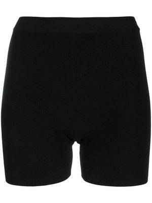 Matteau ribbed-knit biker shorts - Black