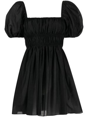 Matteau square-neck minidress - Black
