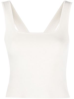 Matteau square neck vest top - White