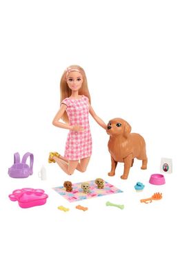 Mattel Barbie Doll & Pets Playset in Dark Brown Hair/yellow Puppy