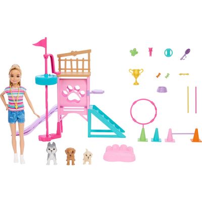 Mattel "Barbie® & Stacie to the Rescue" Puppy Playground Playset with Doll, 3 Pet Dog Figures & Accessories in None 