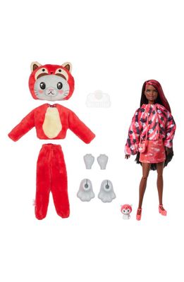 Mattel Barbie® Cutie Reveal™ Kitten as Red Panda Doll with 10 Surprises in Pink Multi 