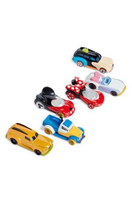 Mattel x Disney 100 Hot Wheels 6-Pack Assorted Character Cars in White Multi