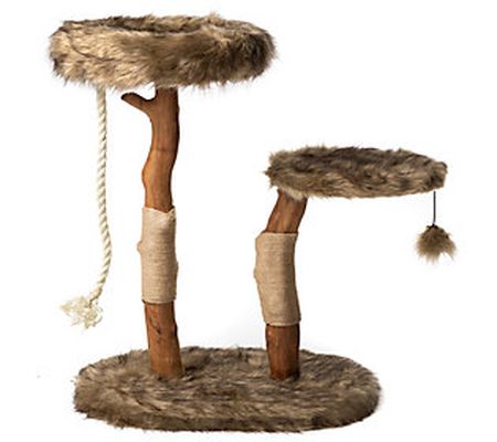 Mau Rizzo Cat Tree w Dangling Scratching Rope C at Toy & Bell