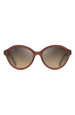 Maui Jim 55mm Mariana PolarizedPlus2® Cat Eye Sunglasses in Brown/Hcl Bronze Gradient