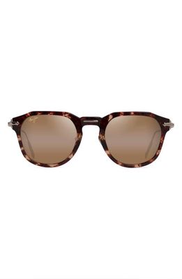 Maui Jim Alika 49mm Polarized Keyhole Sunglasses in Tortoise W/Gold