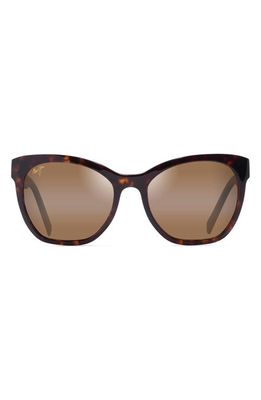 Maui Jim Alulu 56mm PolarizedPlus2 Cat Eye Sunglasses in Dark Tortoise