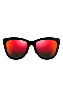 Maui Jim Anuenue 52mm PolarizedPlus2® Sunglasses in Black Gloss/Hawaii Lava