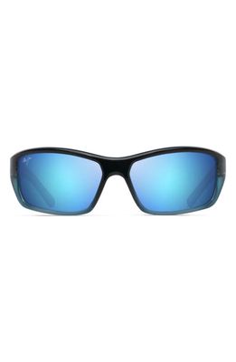 Maui Jim Barrier Reef 62mm Polarized Sunglasses in Blue Turquoise/Blue