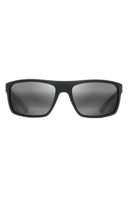 Maui Jim Byron Bay 62mm PolarizedPlus2® Sunglasses in Matte Black/Neutral Grey 