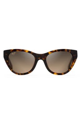 Maui Jim Capri 51mm PolarizedPlus2 Cat Eye Sunglasses in Tortoise/Transparent Tan