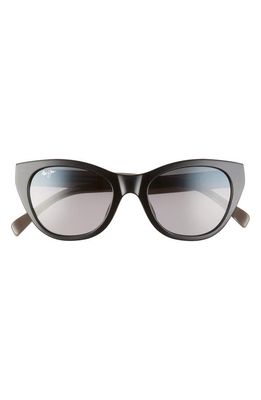 Maui Jim Capri 51mm PolarizedPlus2® Cat Eye Sunglasses in Black/Transparent Grey