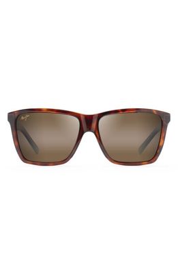 Maui Jim Cruzem 57mm PolarizedPlus2 Rectangular Sunglasses in Tortoise/Hcl Bronze