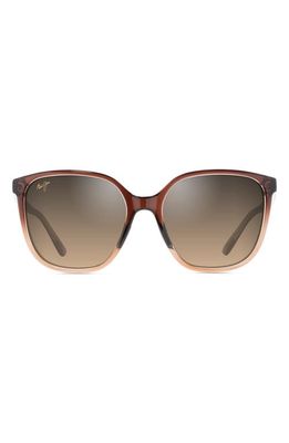 Maui Jim Good Fun 57mm PolarizedPlus2 Butterfly Sunglasses in Brown