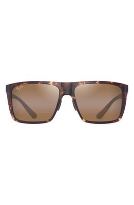 Maui Jim Honokalani 57mm PolarizedPlus2 Square Sunglasses in Brown