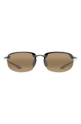 Maui Jim Ho'okipa 63mm PolarizedPlus2 Rectangular Sunglasses in Black