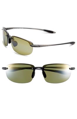 Maui Jim Ho'okipa 63mm PolarizedPlus2 Rectangular Sunglasses in Smoke Grey/Maui Ht
