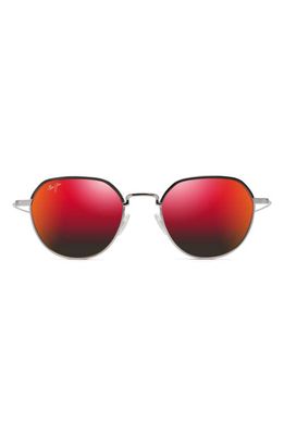 Maui Jim Island Eyes 50mm Mirrored PolarizedPlus2 Square Sunglasses in Gunmetal