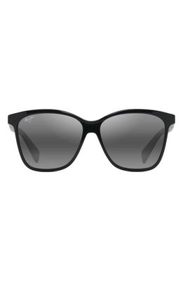 Maui Jim Liquid Sunshine 58mm PolarizedPlus2 Square Sunglasses in Gloss Black