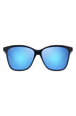 Maui Jim Liquid Sunshine 58mm PolarizedPlus2 Square Sunglasses in Translucent Navy
