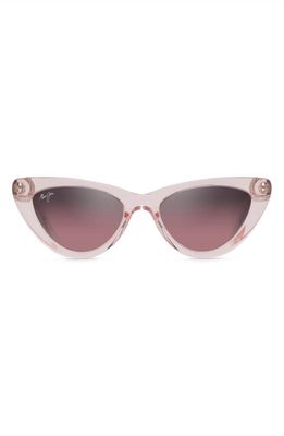 Maui Jim Lychee 52mm PolarizedPlus2 Cat Eye Sunglasses in Translucent Light Pink
