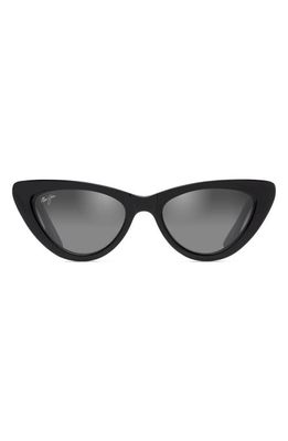 Maui Jim Lychee 52mm PolarizedPlus2® Cat Eye Sunglasses in Black Gloss 