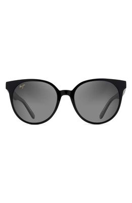 Maui Jim Mehana 55mm Polarized Plus2 Cat Eye Sunglasses in Black With Crystal