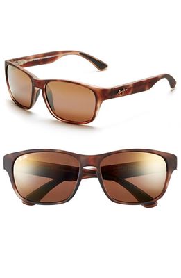 Maui Jim 'Mixed Plate - PolarizedPlus®2' 58mm Sunglasses in Matte Tortoise/Bronze