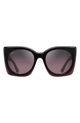 Maui Jim Pakalana 53mm Polarized Plus2 Cat Eye Sunglasses in Black Cherry/Raspberry