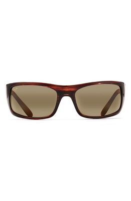 Maui Jim Peahi 65mm Polarized Sport Sunglasses in Tortoise /Hcl Bronze Lens