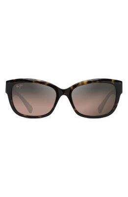 Maui Jim Plumeria 55mm PolarizedPlus2 Cat Eye Sunglasses in Dark Tortoise/Maui Rose
